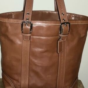 Coach Brown Leather Tote Bag